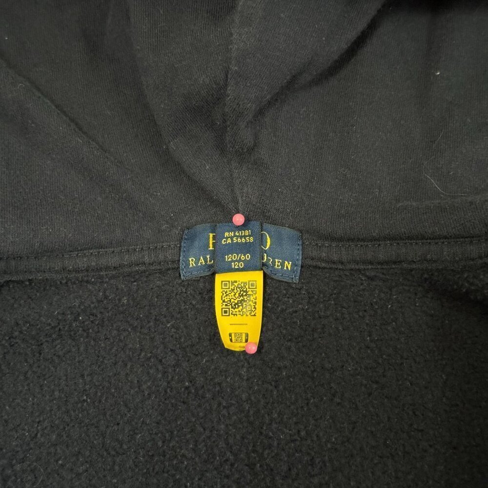 Polo Ralph Lauren Unisex Kids Navy Blue Full Zip Hooded Sweatshirt Size 6 120/60 - Picture 10 of 15
